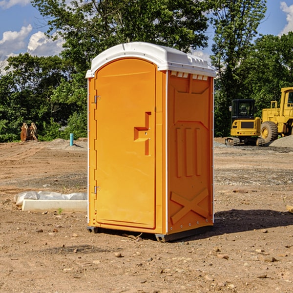 how often are the porta potties cleaned and serviced during a rental period in Esko